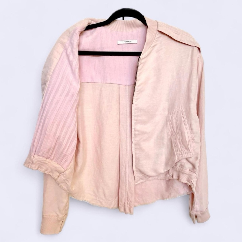 Pharaoh | French Linen Pink Bomber Jacket